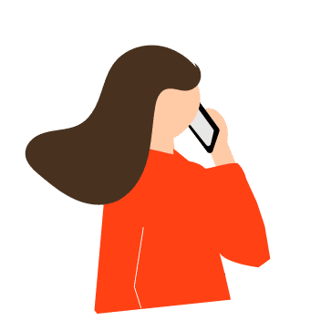 問い合わせをする女性