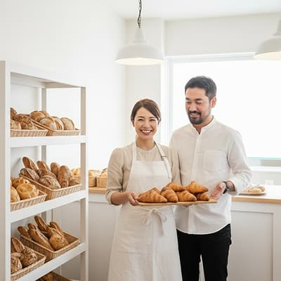 スマホを操作する女性